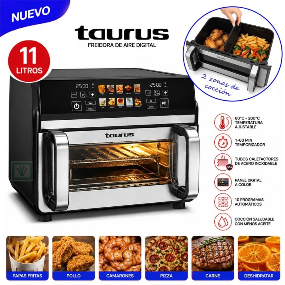 Freidora de Aire 11 L Double Air Fryer  DOUBLE AIR FRYER