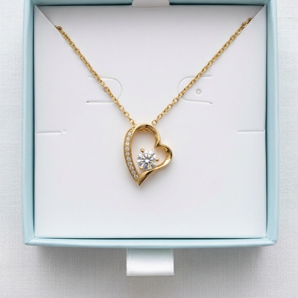 Collar de Corazón con Circón