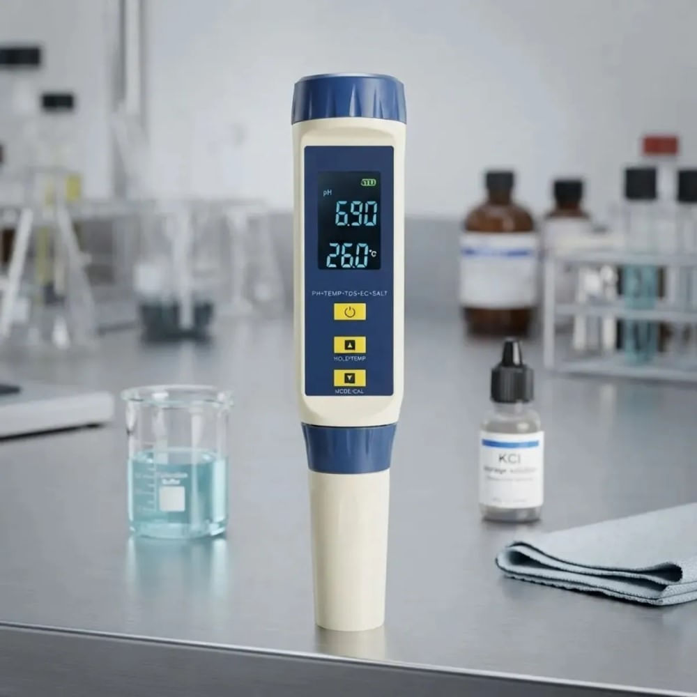 Medidor de calidad de Agua 5 En 1 PH EC TDS Salinidad Temperatura LY701