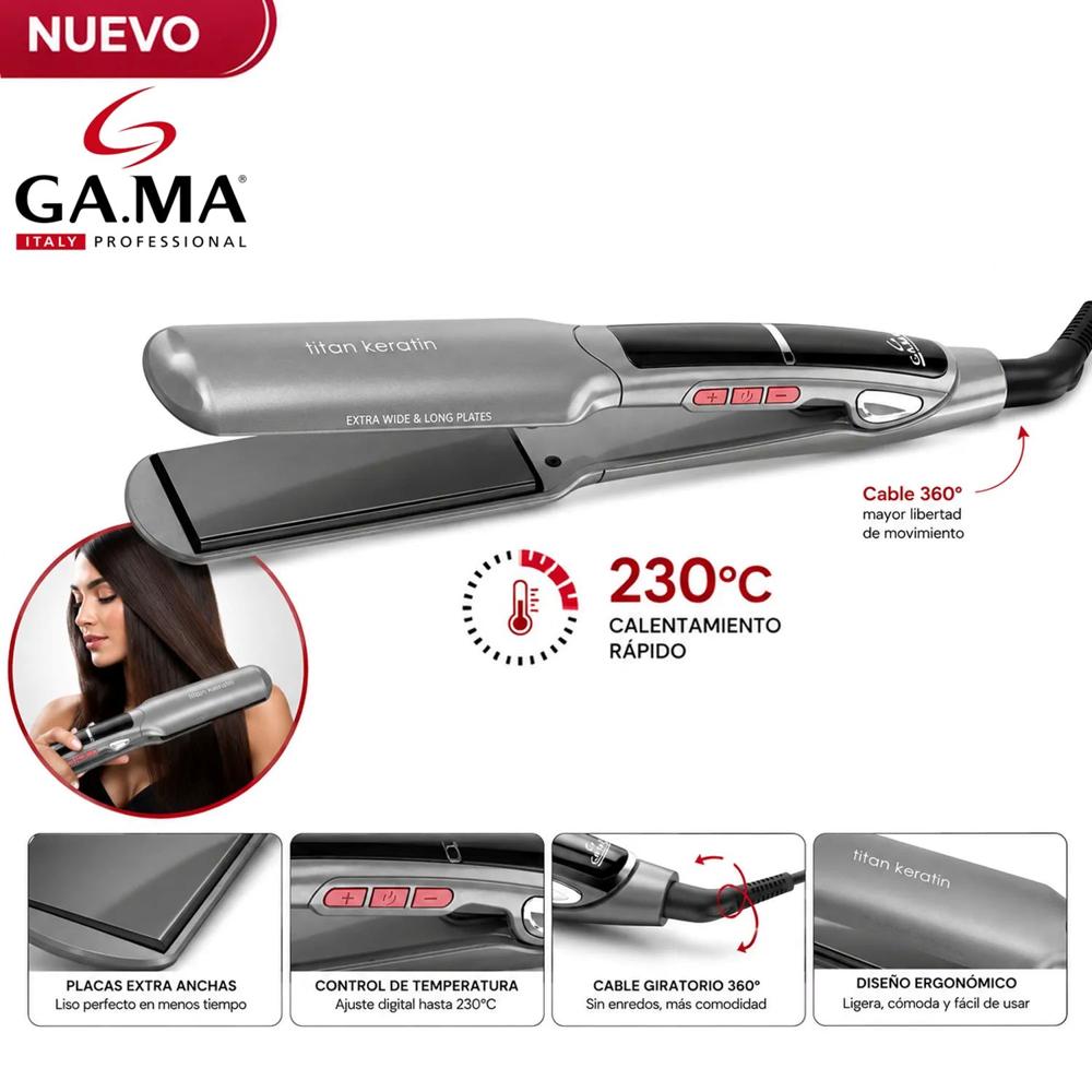 Plancha Alisadora X-wide Digital Titan Keratina  BECHS0000001457