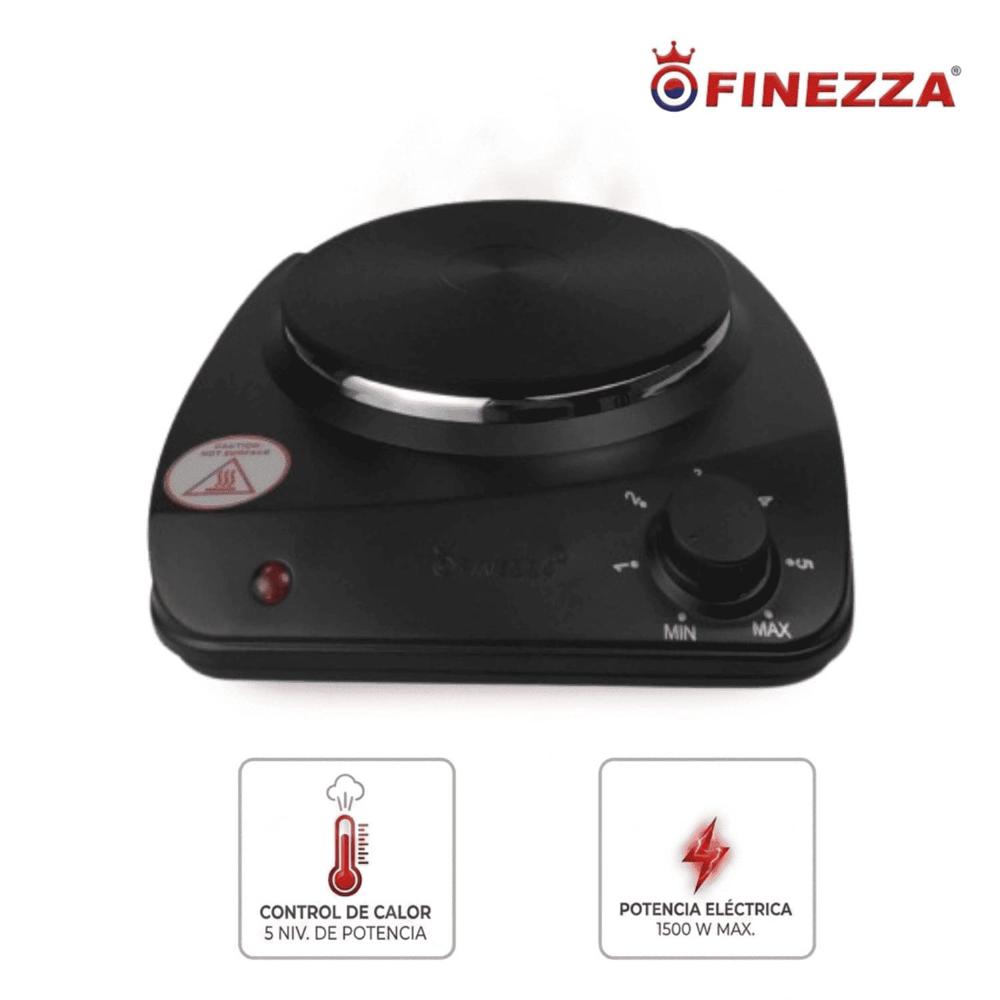 Cocina Eléctrica Finezza FZ 02D3N 01 Hornilla Negro