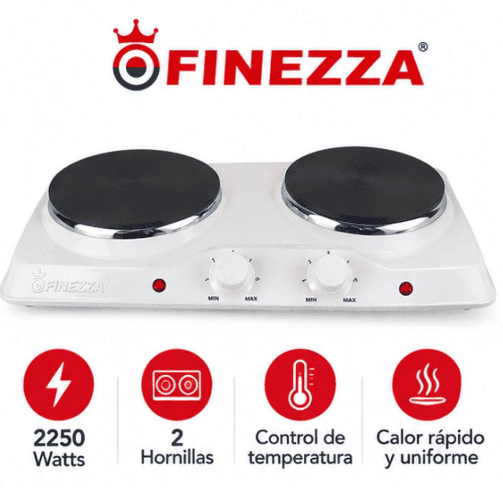 Cocina Eléctrica Finezza FZ 204D4B 2 Hornillas Blanco