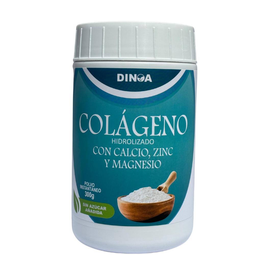 Colágeno Hidrolizado con  Zinc Calcio y Magnesio  Dinoa Polvo 300g - Salud Ósea y Articular