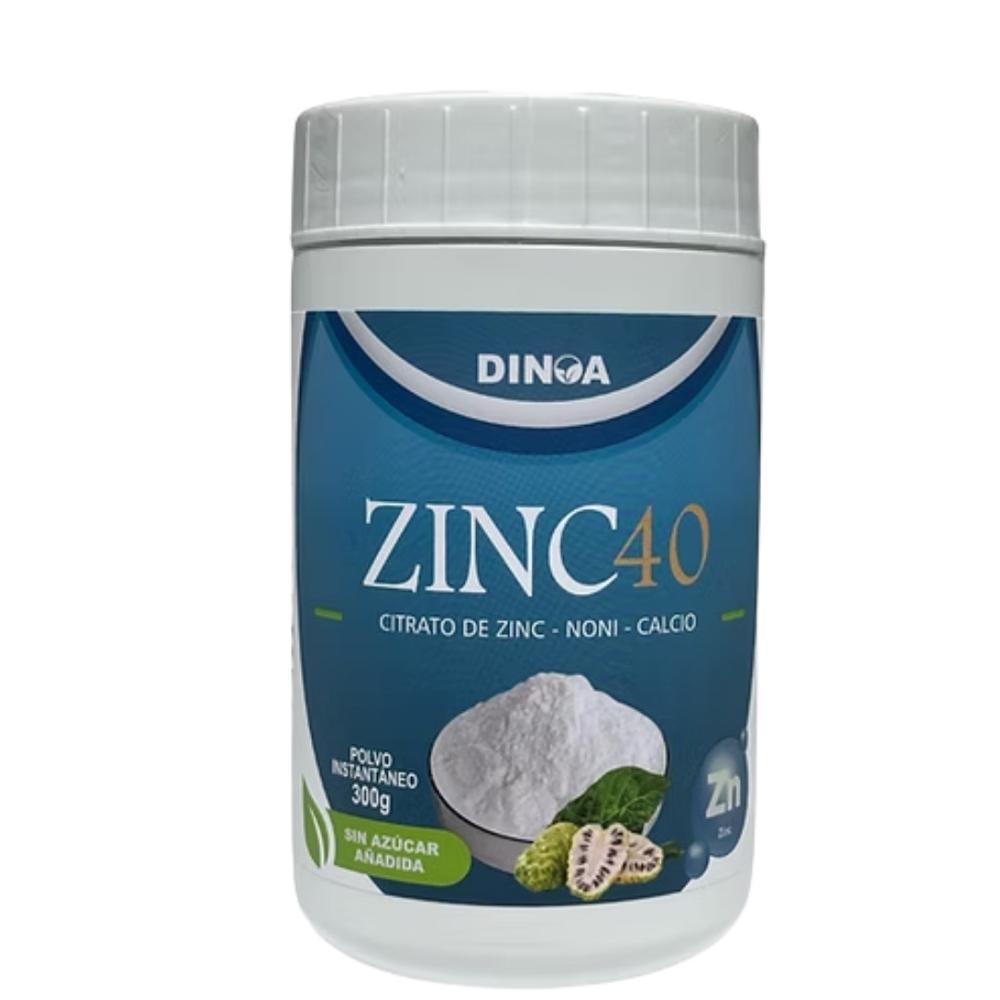 Zinc 40  Dinoa Polvo 300gr -Sistema inmunológico - salud celular