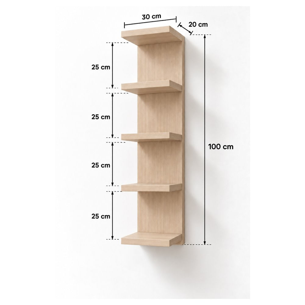 Zapatera de melamine 100x30x20x1.8 cm Toquilla