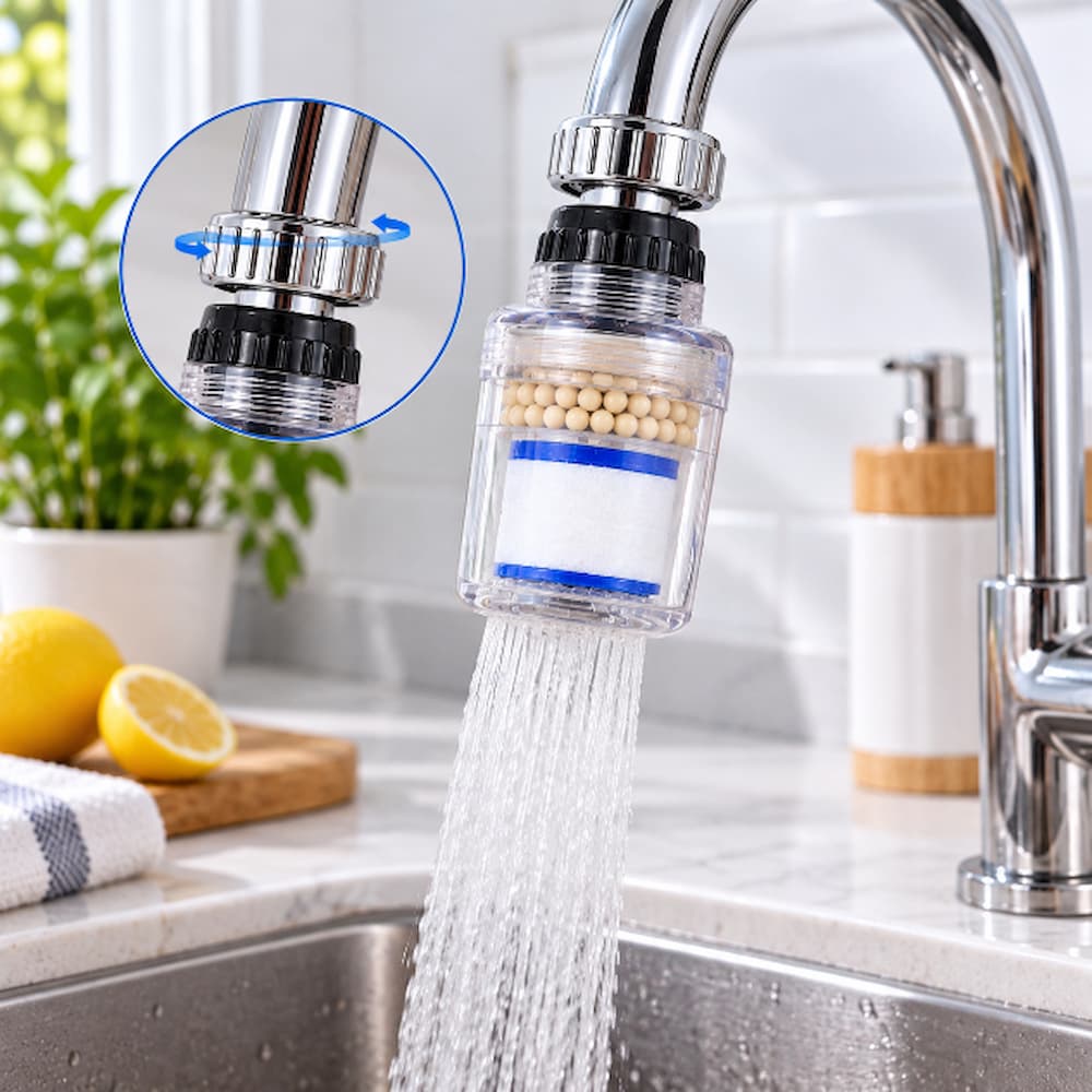 Filtro Purificador de Agua para Caño Cocina Giratorio 360 co