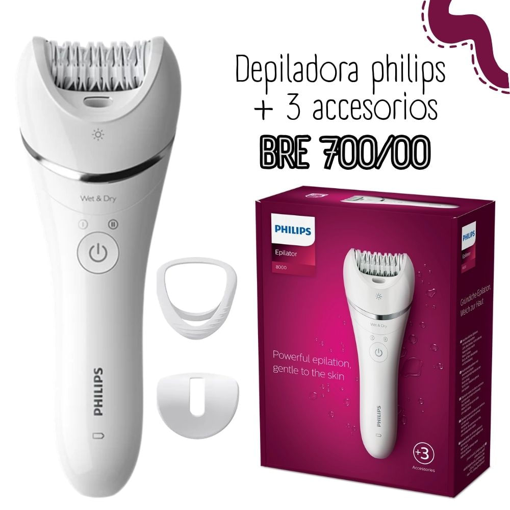 DEPILADORA PHILIPS EN SECO Y HÚMEDO BRE700-00