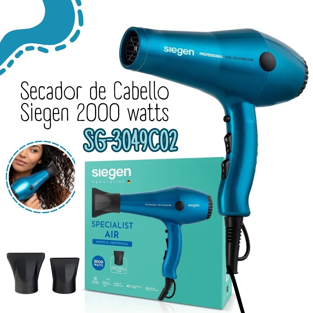 Secador de Cabello Siegen 2000 watts SG-3049C02