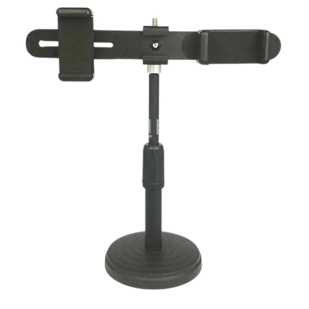Soporte Universal Para 2 Celular Extensible Y Giratorio 360° con Base