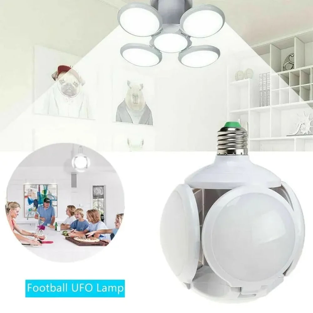 Foco LED Plegable Deformable Tipo UFO 40W - Lámpara de Techo Ajustable 360°
