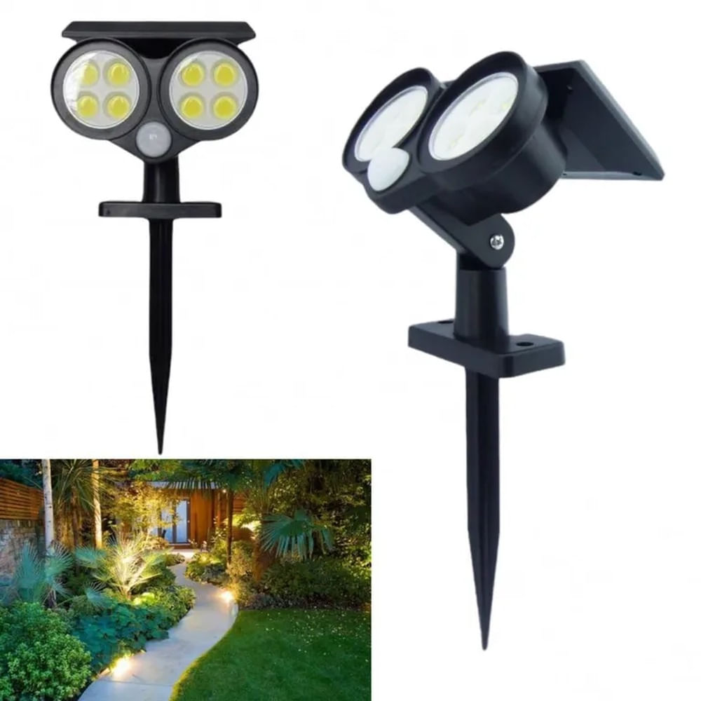 Luz LED Solar Estaca Recargable RGB Sensor para Jardin y Pared 7LEDS