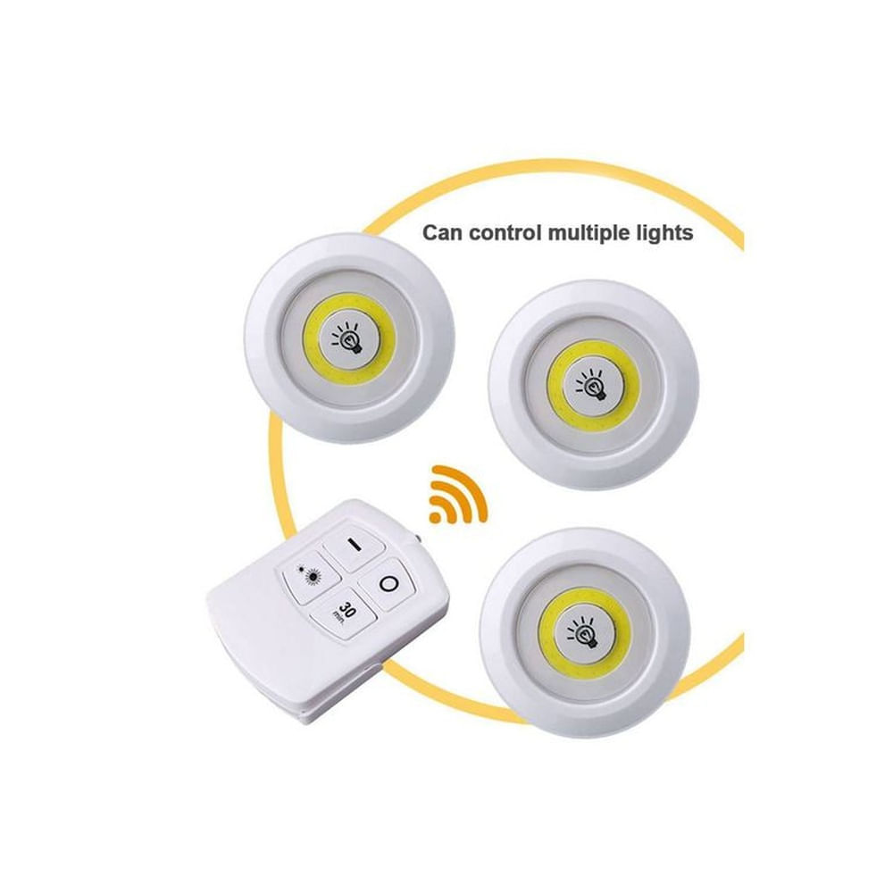 Luz Led de Control White Remoto Inalámbrico Juego por 3 Piezas