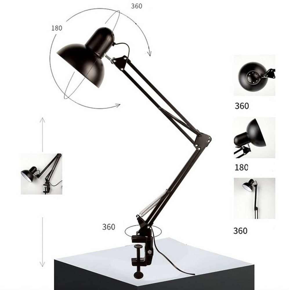 Lampara de Escritorio Oficina con brazo Ajustable Regulablable