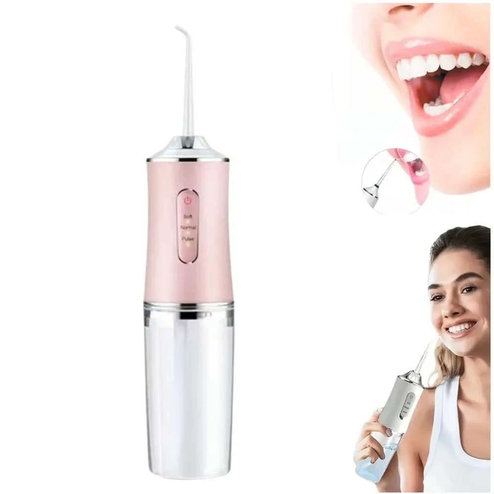 Irrigador Bucal Portátil Inalámbrico: 3 Modos, Boquilla y Recargable USB para Limpieza Profunda