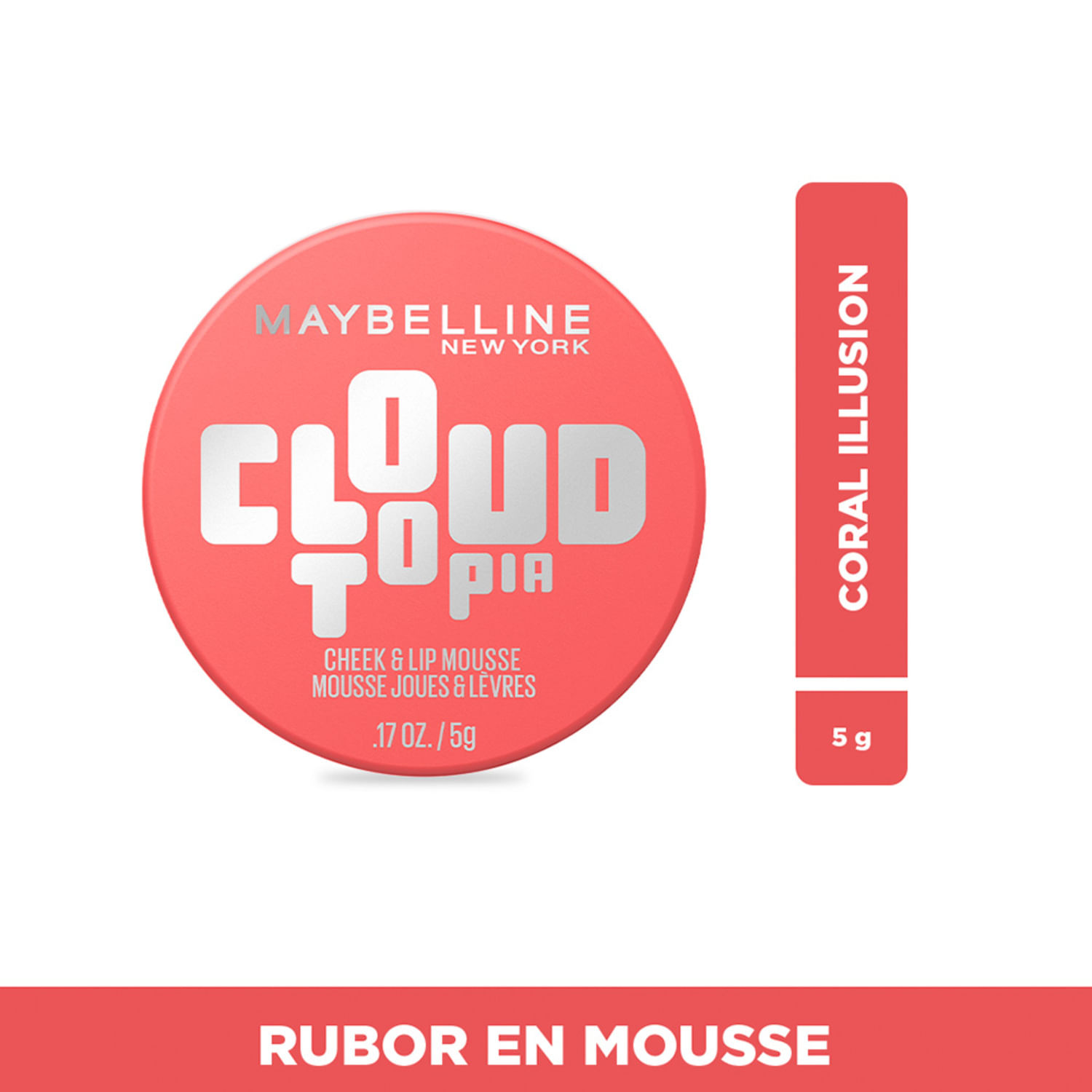 Rubor En Mousse Maybelline Cloudtopia Coral Illusion 5G