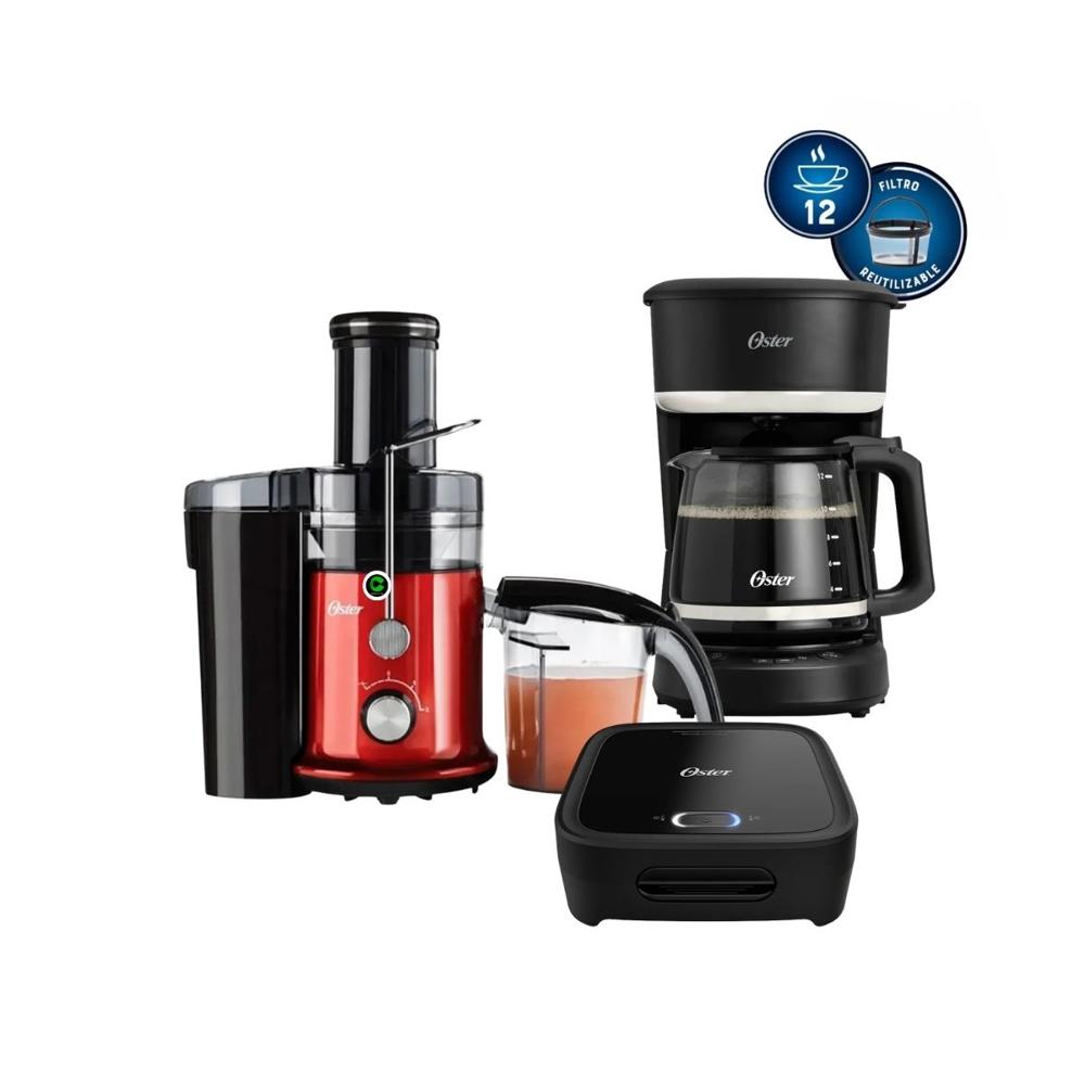 Combo Extractor de Jugos FPSTJE320R de 600 W - Cafetera - Sandwichera