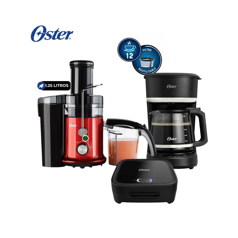 Combo Extractor de Jugos FPSTJE320R de 600 W - Cafetera - Sandwichera
