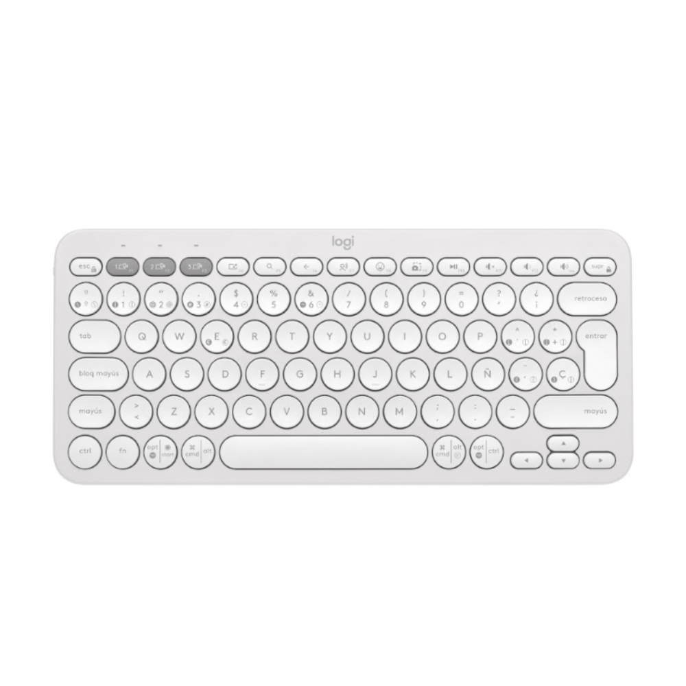 Teclado Logitech Pebble 2 K380s Bluetooth Sp Blanco