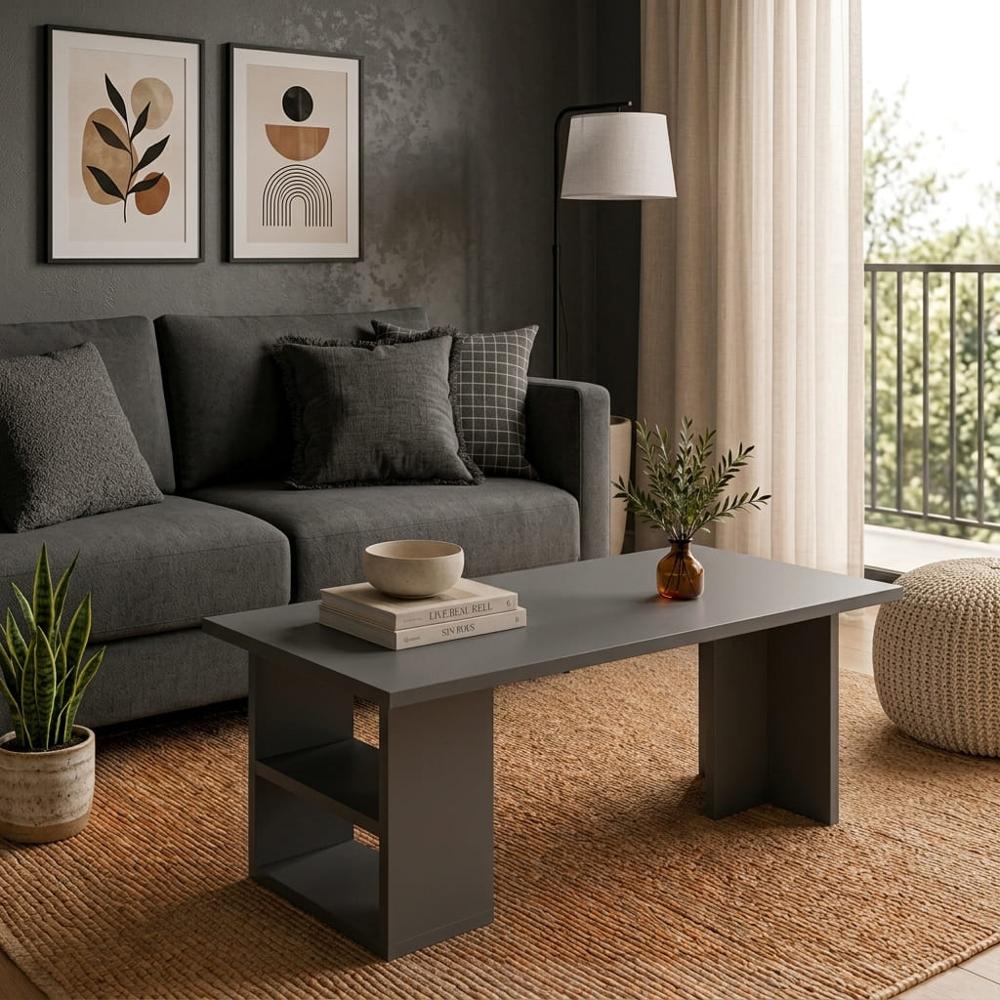 Mesa de centro rectangular Aaron negra Muebleo.pe