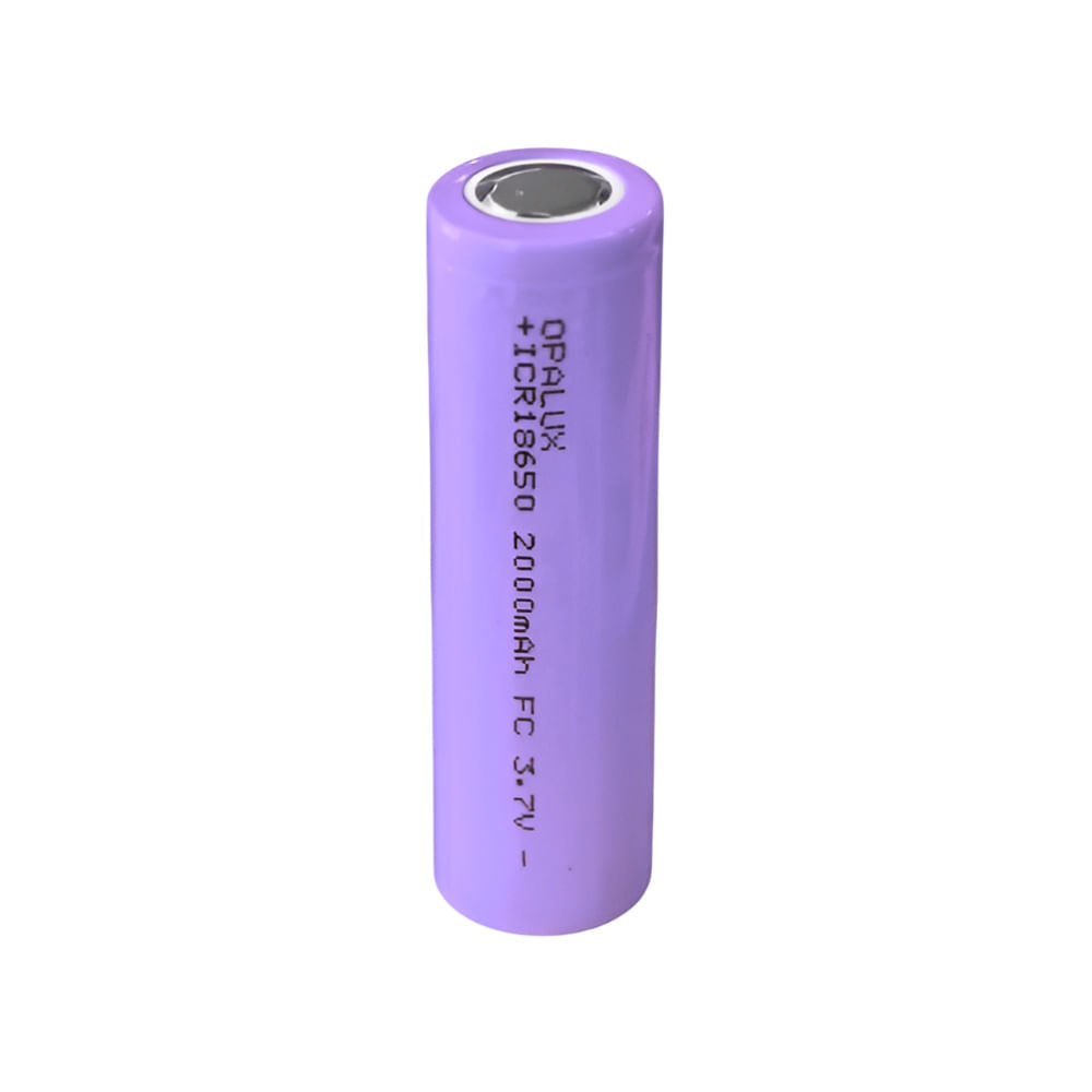 Batería Litio Recargable 18650 S/Pin 2000mAh 3.7V Opalux ICR 18650 Morado