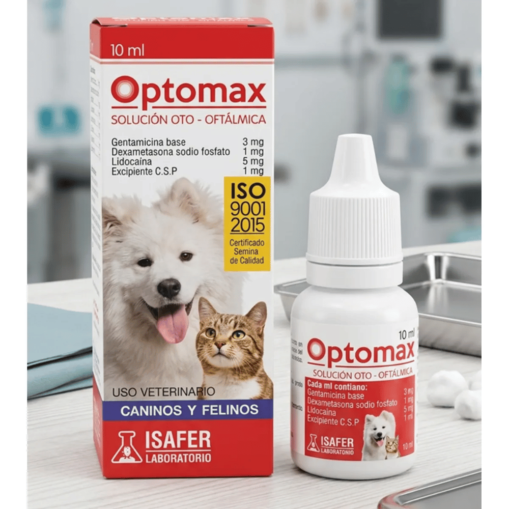 Optomax Cuidado de Ojos y Oídos para Perros y Gatos - 10 ml
