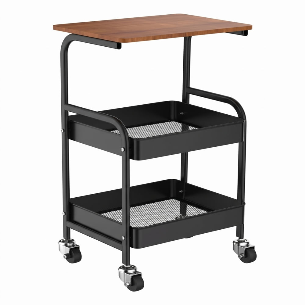 Carrito Organizador Multifuncional Con Mesa 3 Niveles Ruedas
