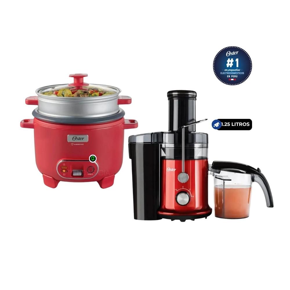 Combo Extractor de Jugos FPSTJE320R de 600 W y Olla Arrocera