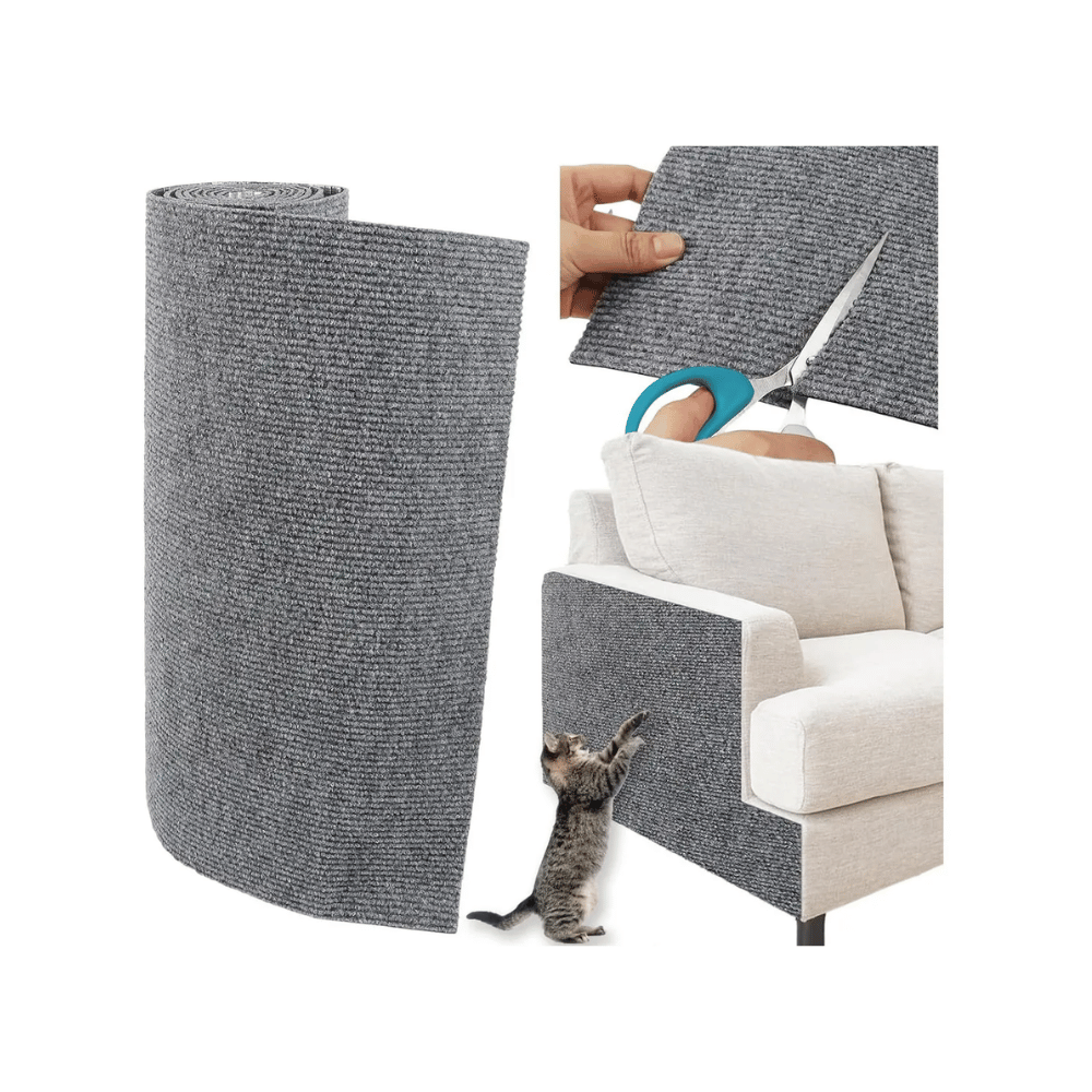 Protector de Muebles Antiarañazos Autoadhesivo para Perros y Gatos - 100x60 - Gris claro