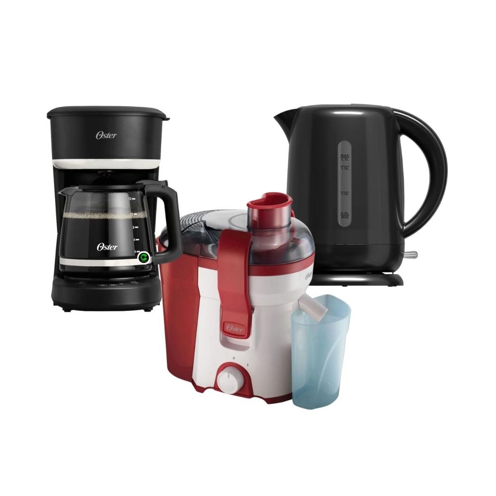 Combo Cafetera 12 Tazas BVSTDCP121B - Extractor 500 ML - Hervidor 1.7 Litros