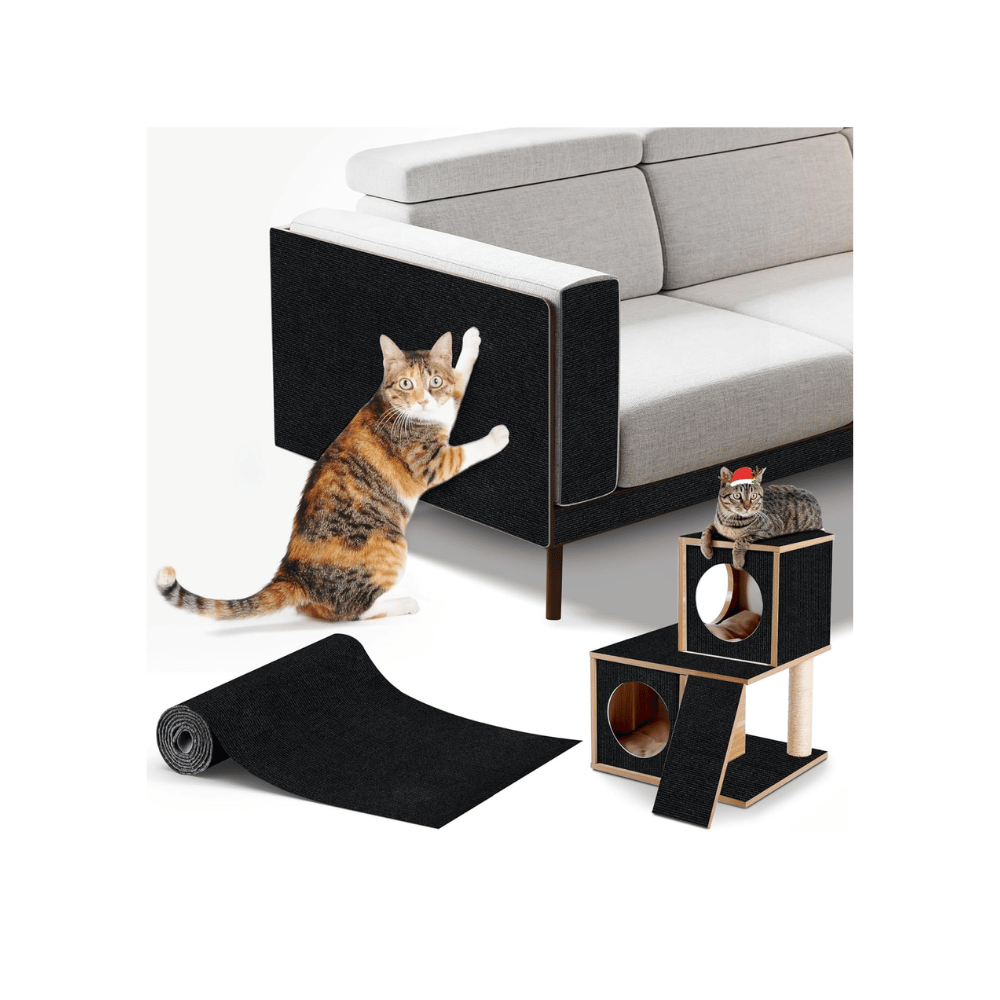 Protector de Muebles Antiarañazos Autoadhesivo para Perros y Gatos - 100x40 - Negro