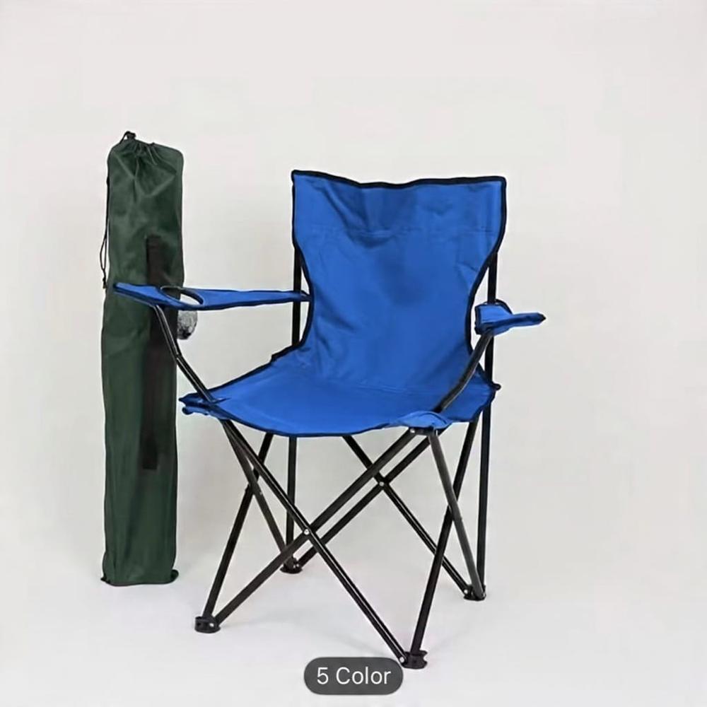 Silla Plegable Para Playa Camping Terraza con Apoyabrazos AZUL