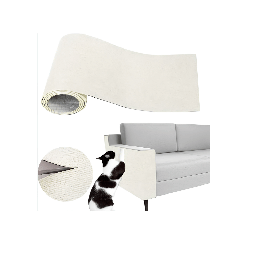 Protector de Muebles Antiarañazos Autoadhesivo para Perros y Gatos - 100x40 - Crema