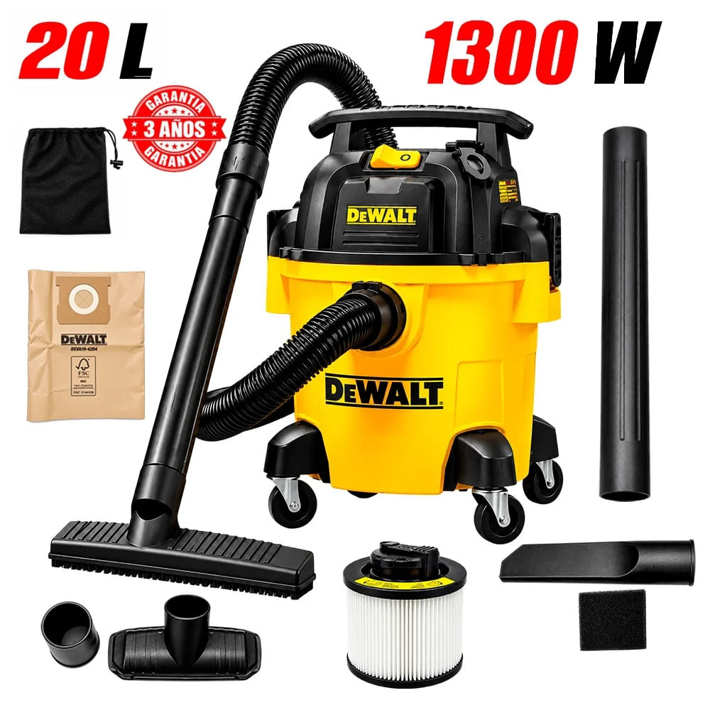 Aspiradora Industrial de Polvo y Agua Dewalt DXV20
