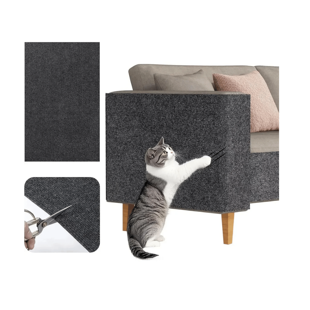 Protector de Muebles Antiarañazos Autoadhesivo para Perros y Gatos - 100x40 - Gris oscuro