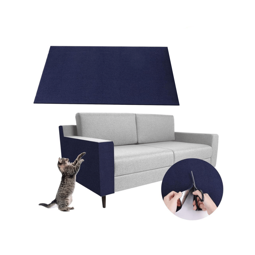 Protector de Muebles Antiarañazos Autoadhesivo para Perros y Gatos - 100x40 - Azul
