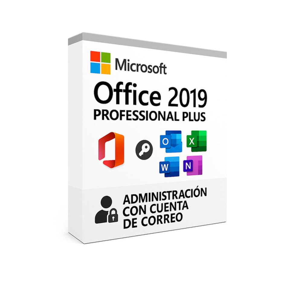 Microsoft Office Profesional Plus 2019  Administra con Cuenta de Correo