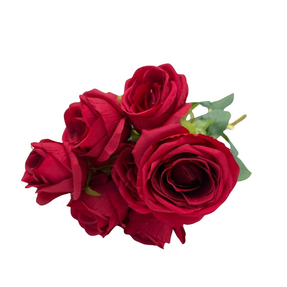 Bouquet Artificial De 9 Rosas De 43Cm BG409048V-RJ FLORIPASTORE