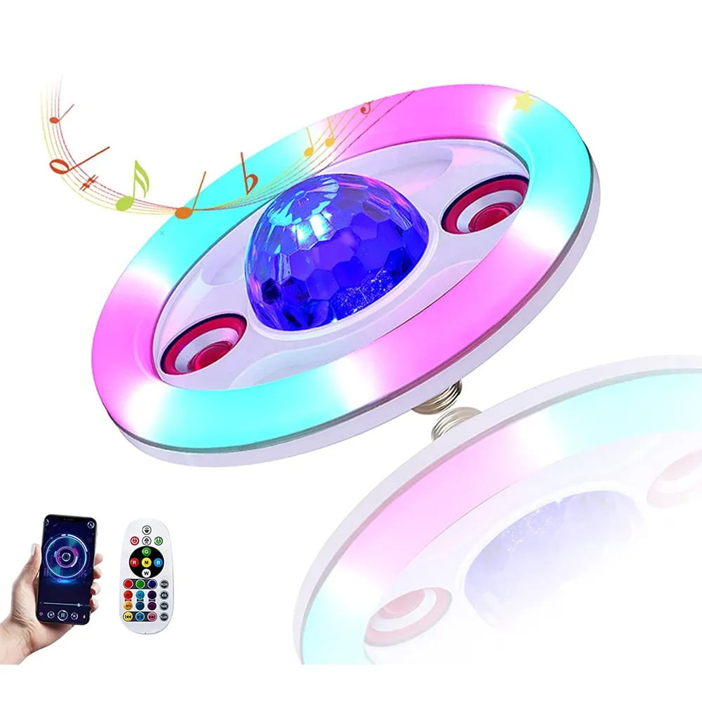 LÁMPARA LED DE TECHO CON PARLANTE BLUETOOTH RGB 600W Y CONTR
