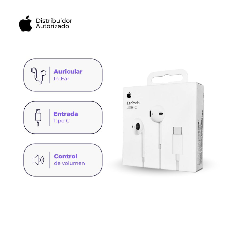 Audífonos Apple EarPods con Conector USB-C