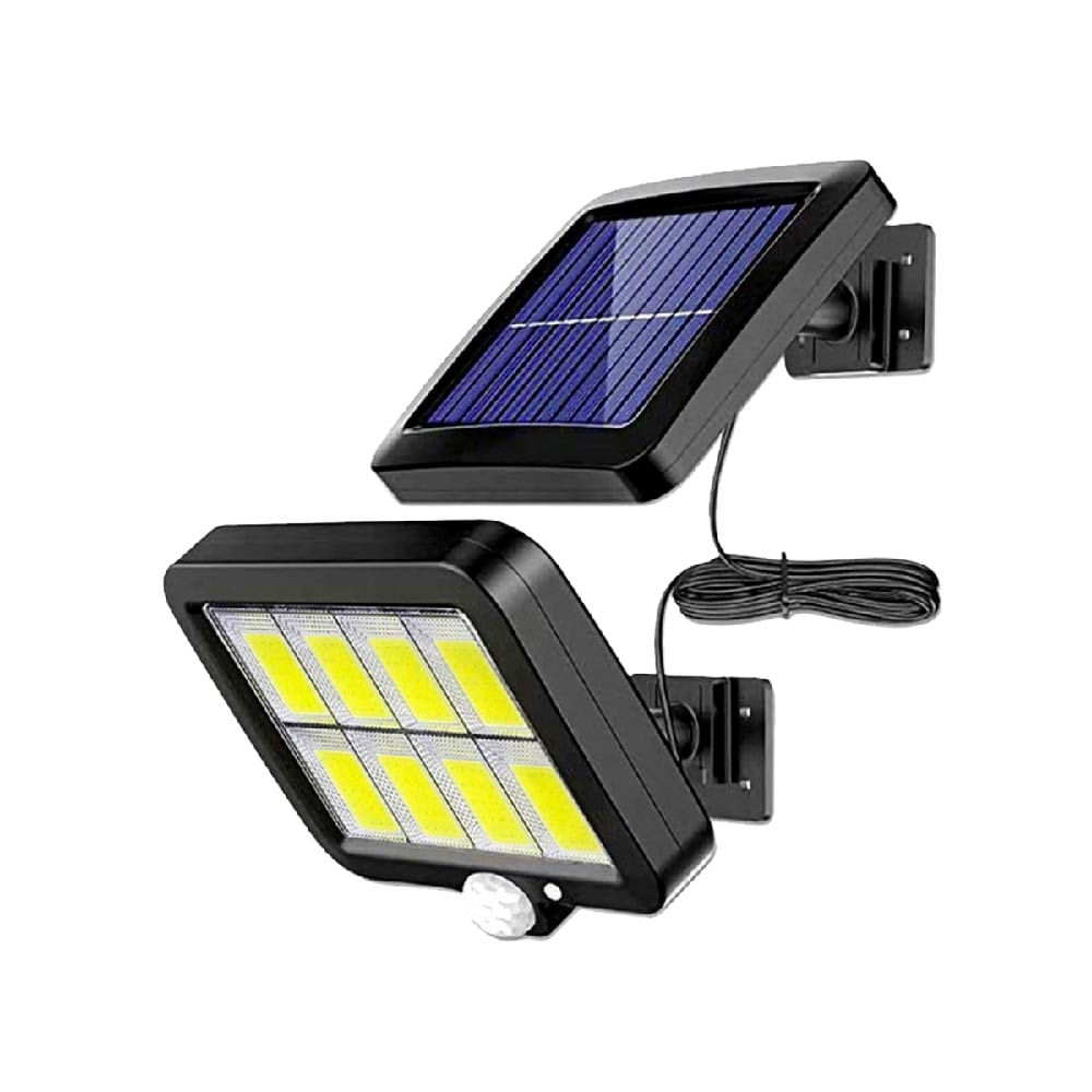 LÁMPARA SOLAR RECTANGULAR CON 8 CELDAS LED Y SENSOR DE MOVIMIENTO