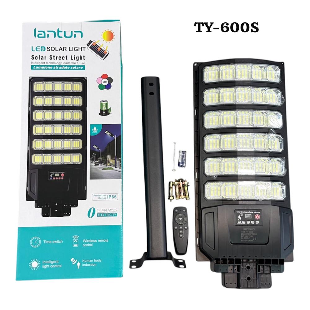 LÁMPARA SOLAR PASTORAL CON SENSOR Y CONTROL 8 MODULOS LANTUN TY-600S