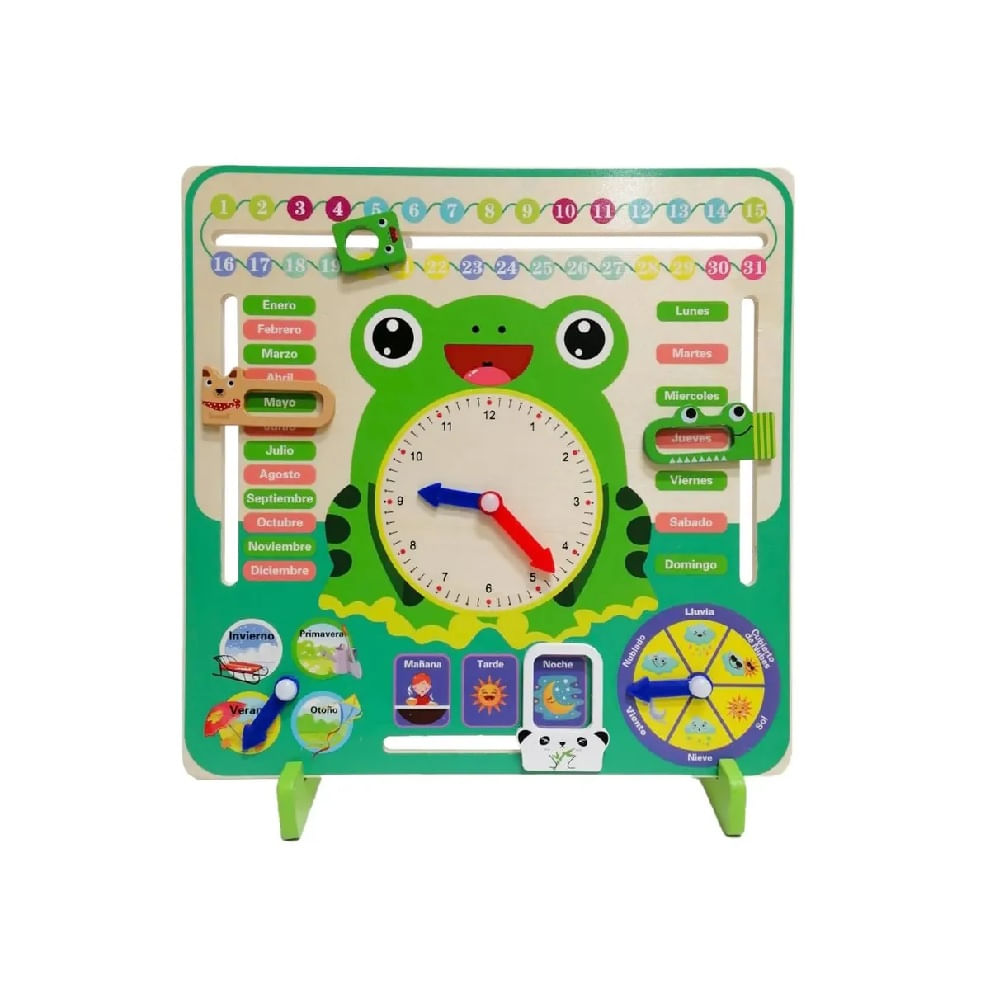 DIA DEL NIÑO - Calendario Montessori Educativo de Ranita Multicolor