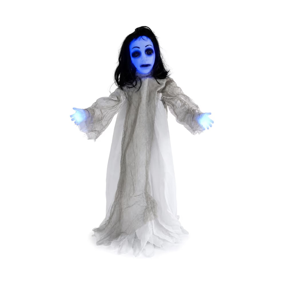 HALLOWEEN - Adorno Colgante Halloween Fantasma con Luz LED Color