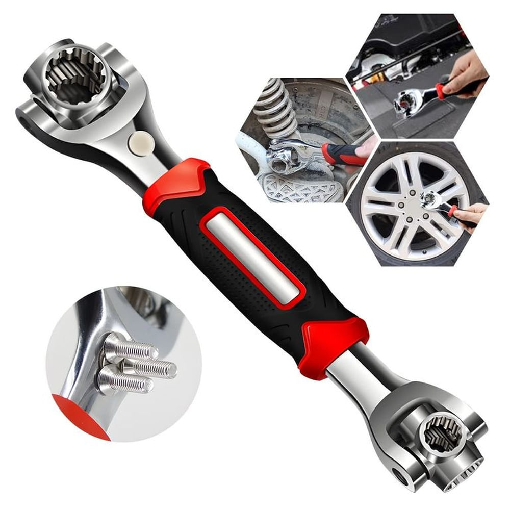 Llave Universal 48 en 1 Multifunción con Cabezal Giratorio de 360 Grados