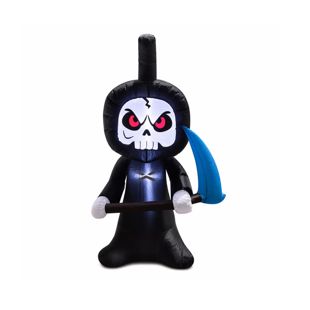 HALLOWEEN - Inflable Halloween Terrorífica Calavera con Luz LED