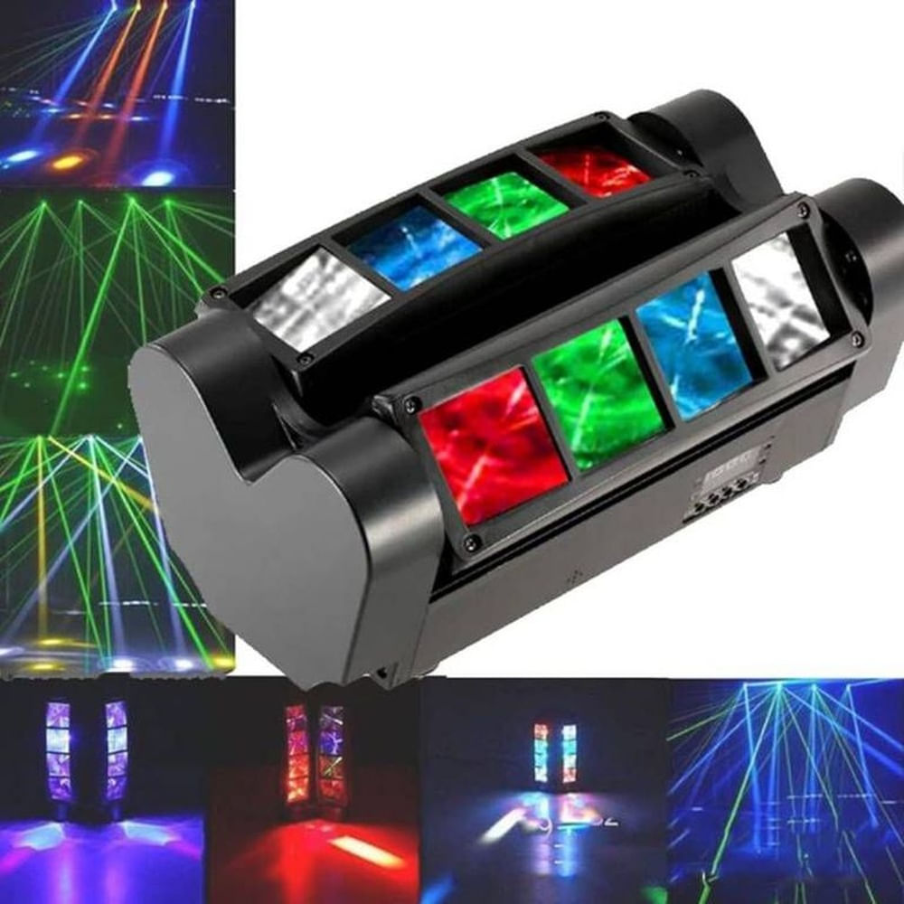 Mini Araña Luz de escenario Iluminación LED para DJ RGBW