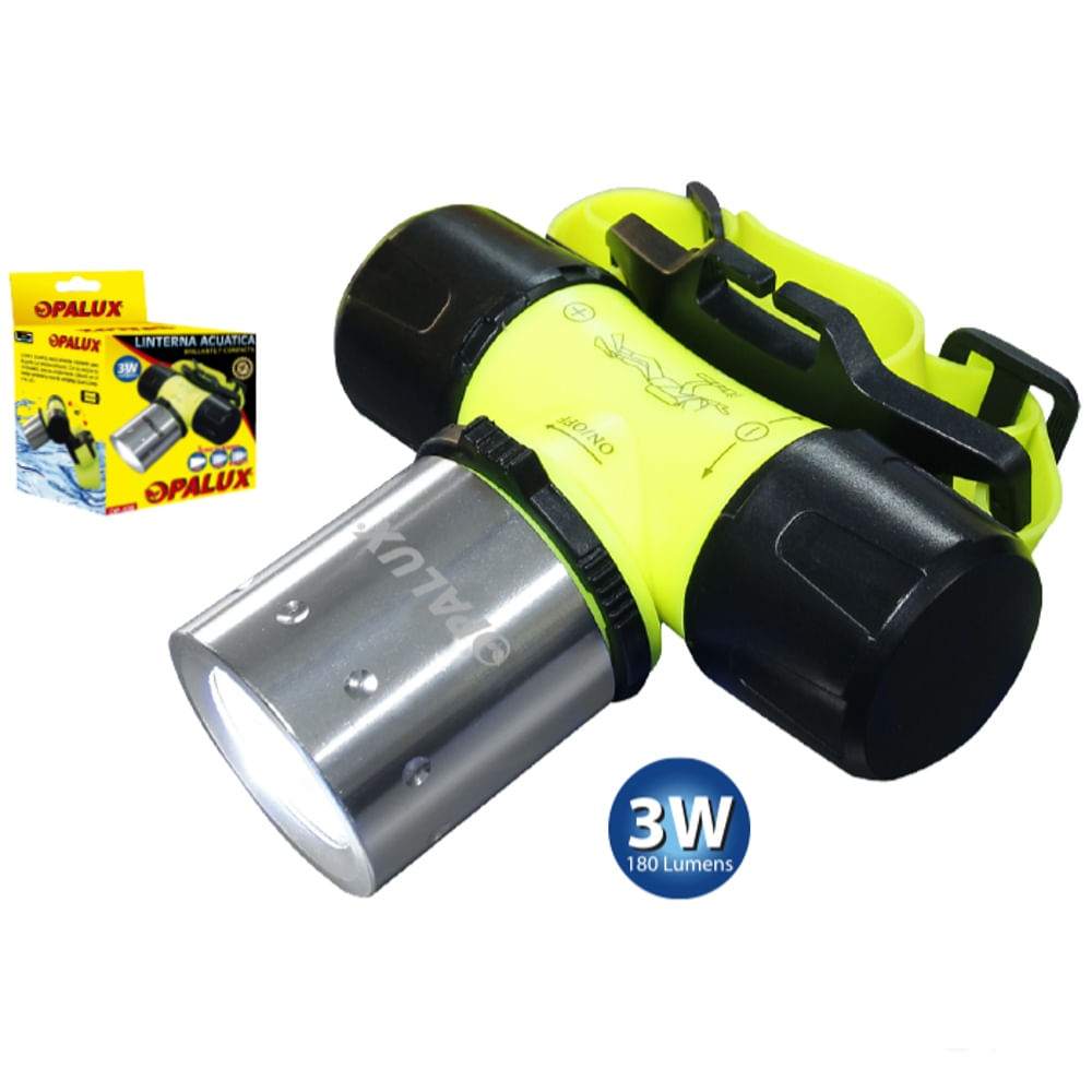 Linterna Frontal Acuatica Opalux 3w 180 Lumens