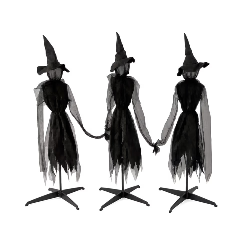 HALLOWEEN - Set de 3 Brujas Decorativas con Luz y Sonido Halloween Color