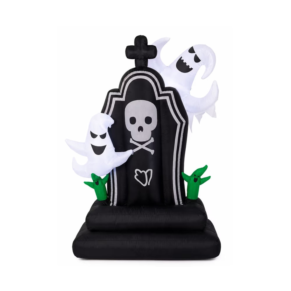 HALLOWEEN - Inflable Halloween Lapida Fantasma con Luz LED