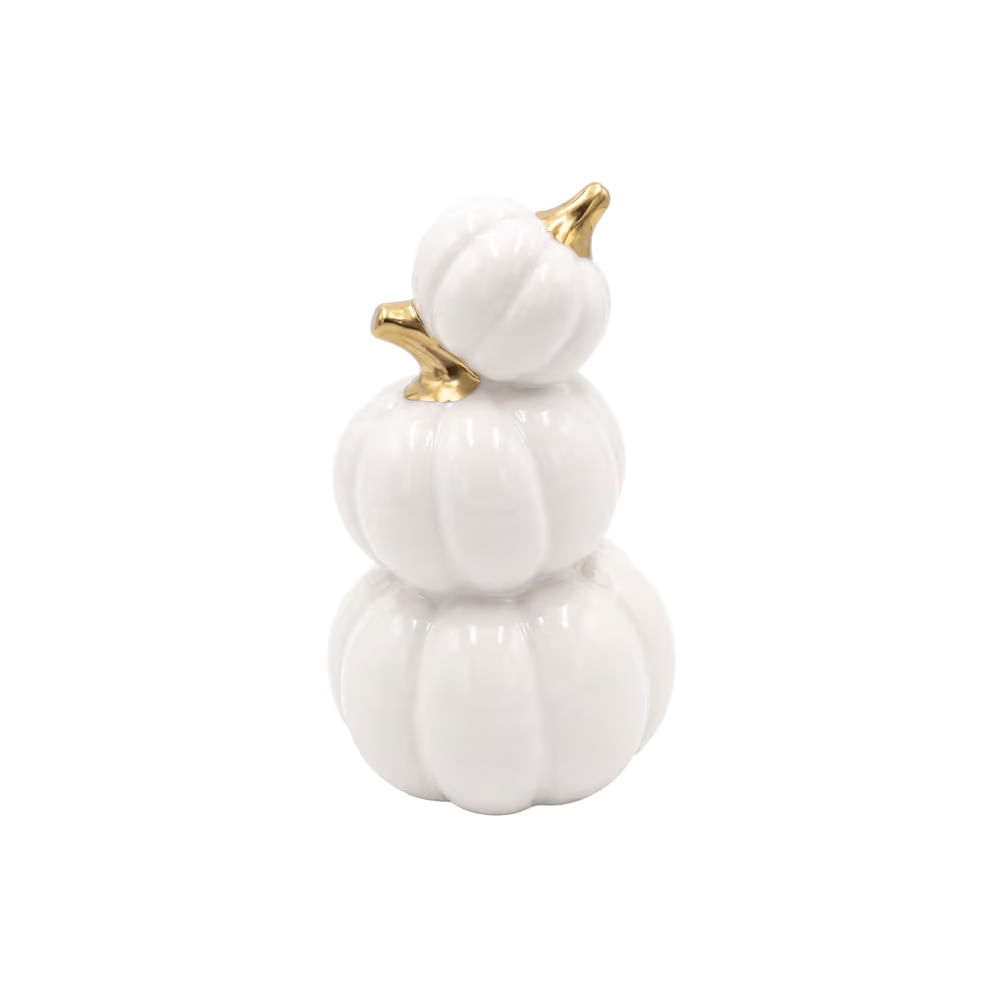 HALLOWEEN - Calabazas de Porcelana Apiladas Adorno